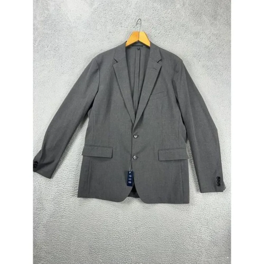 J.Crew Blazer Men 44L Thomson Gray Performance 4-Way Stretch Sport Coat Suit NEW